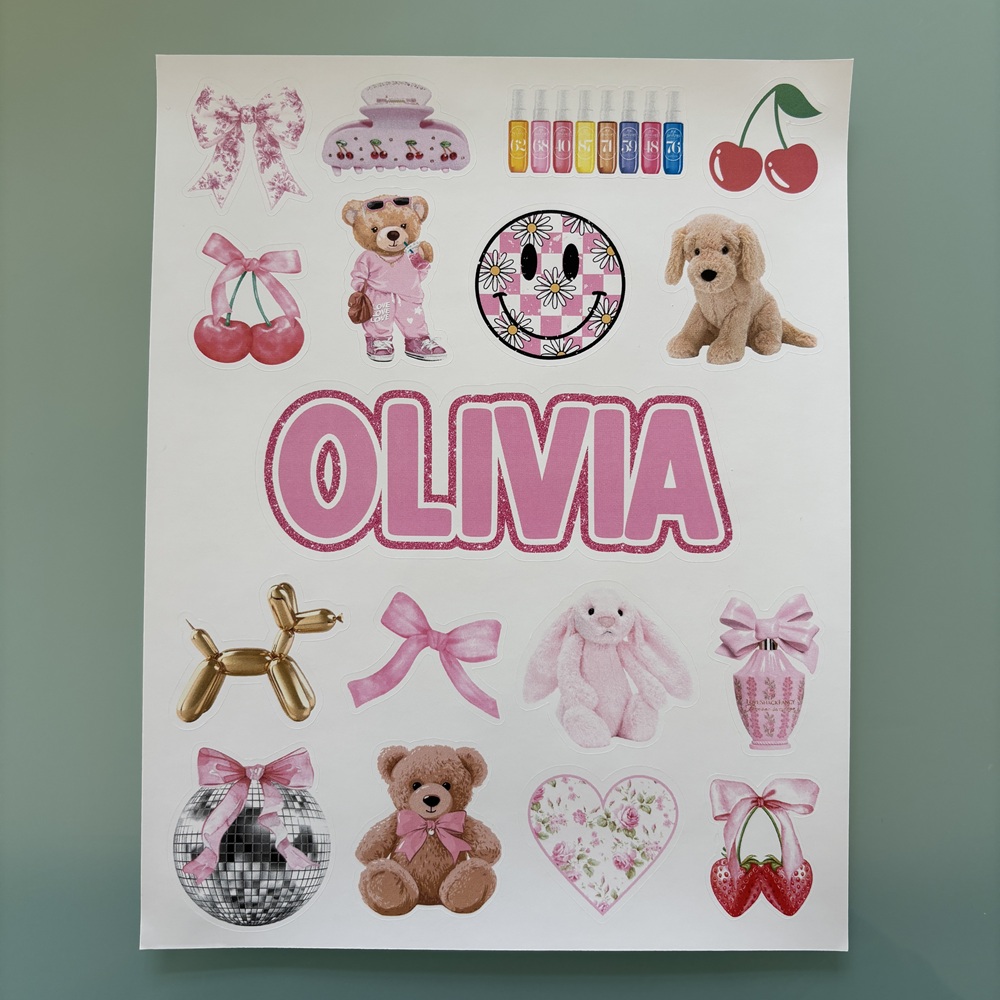 REMOVABLE VINYL STICKER SHEET-SUMMER